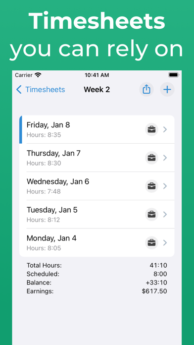 Screenshot #3 pour Flexishift - Work Time & Pay