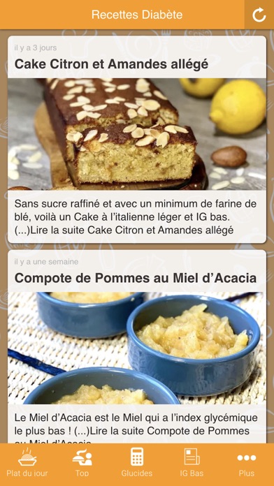 Recettes pour diabétiques Screenshot