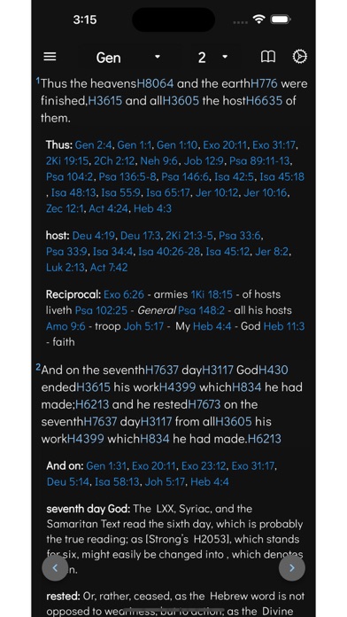 Strongs Bible Concordance Screenshot