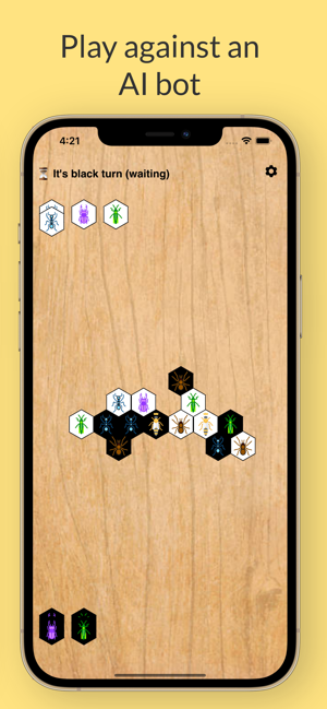 Skärmdump av Hexes: Hive med AI-brädspel