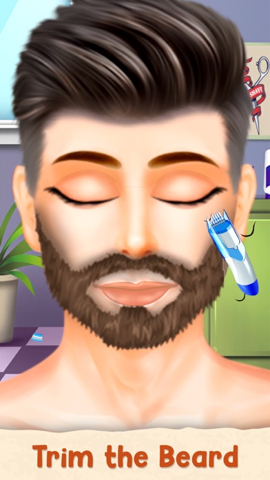 Beard Salon Hair Cutting Game Screenshot