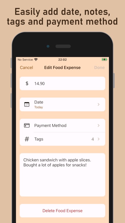 Fook - Food Expense Book screenshot-3