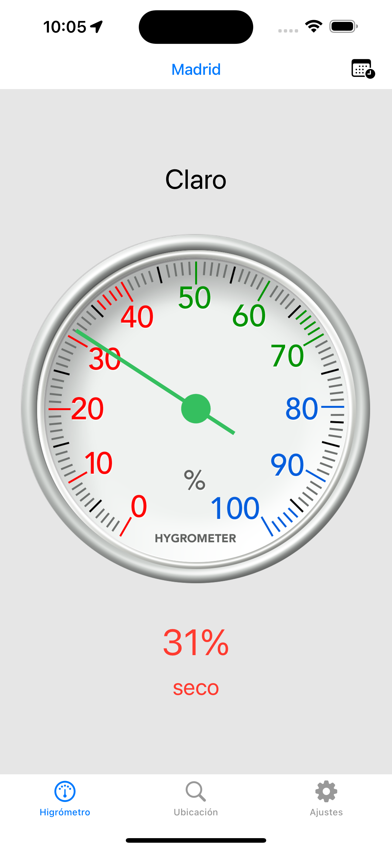 Higrómetro - Humedad del aire