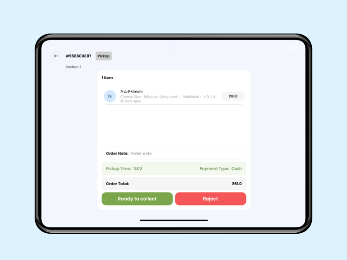 Mydia - FandB Order Management