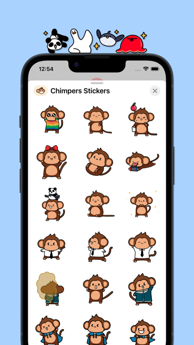 Screenshot #3 pour Chimpers Stickers