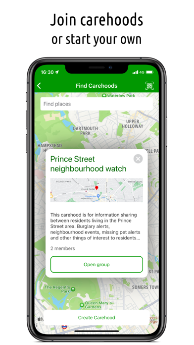 Carehood iPhone screenshot 6 - Social Networking app