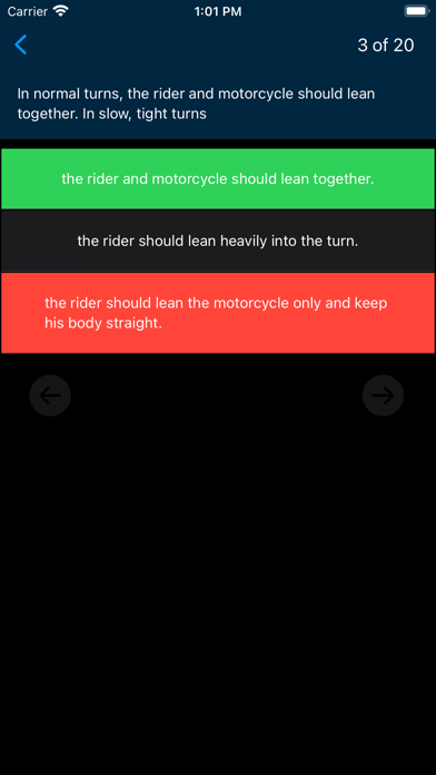 Motorcycle Permit Test Lite Screenshot