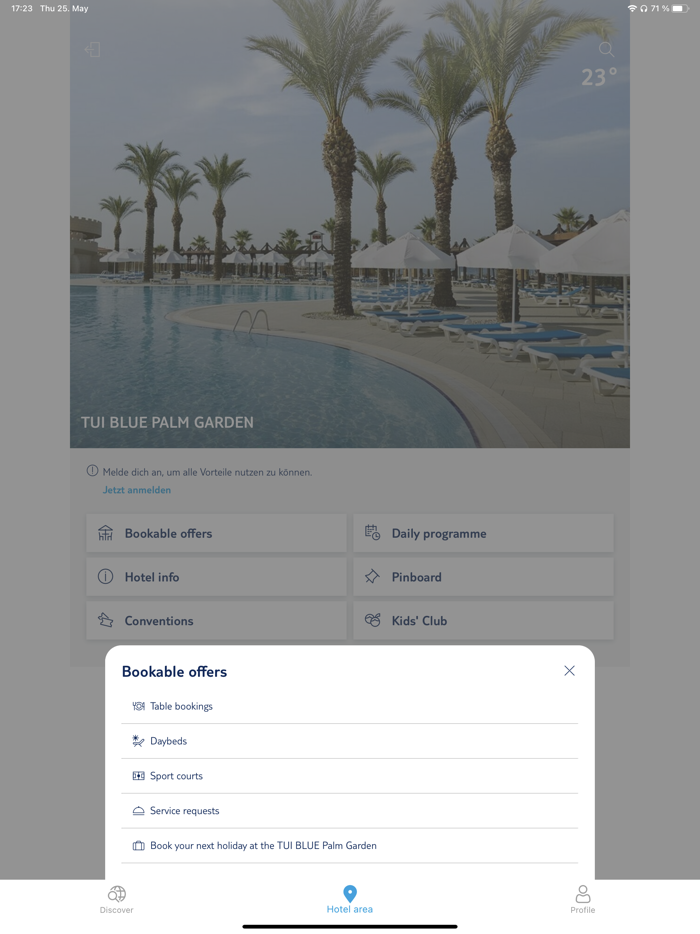 BLUE App - holiday planner