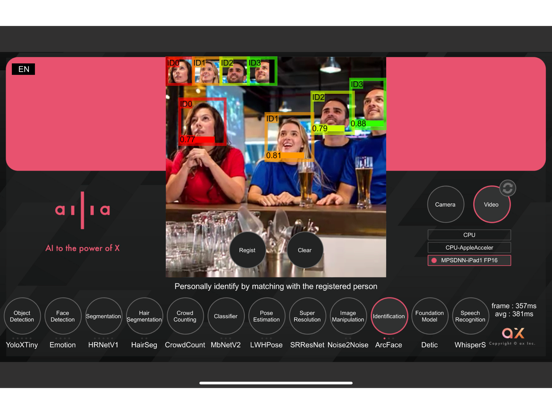ailia AI showcase iPad screenshot