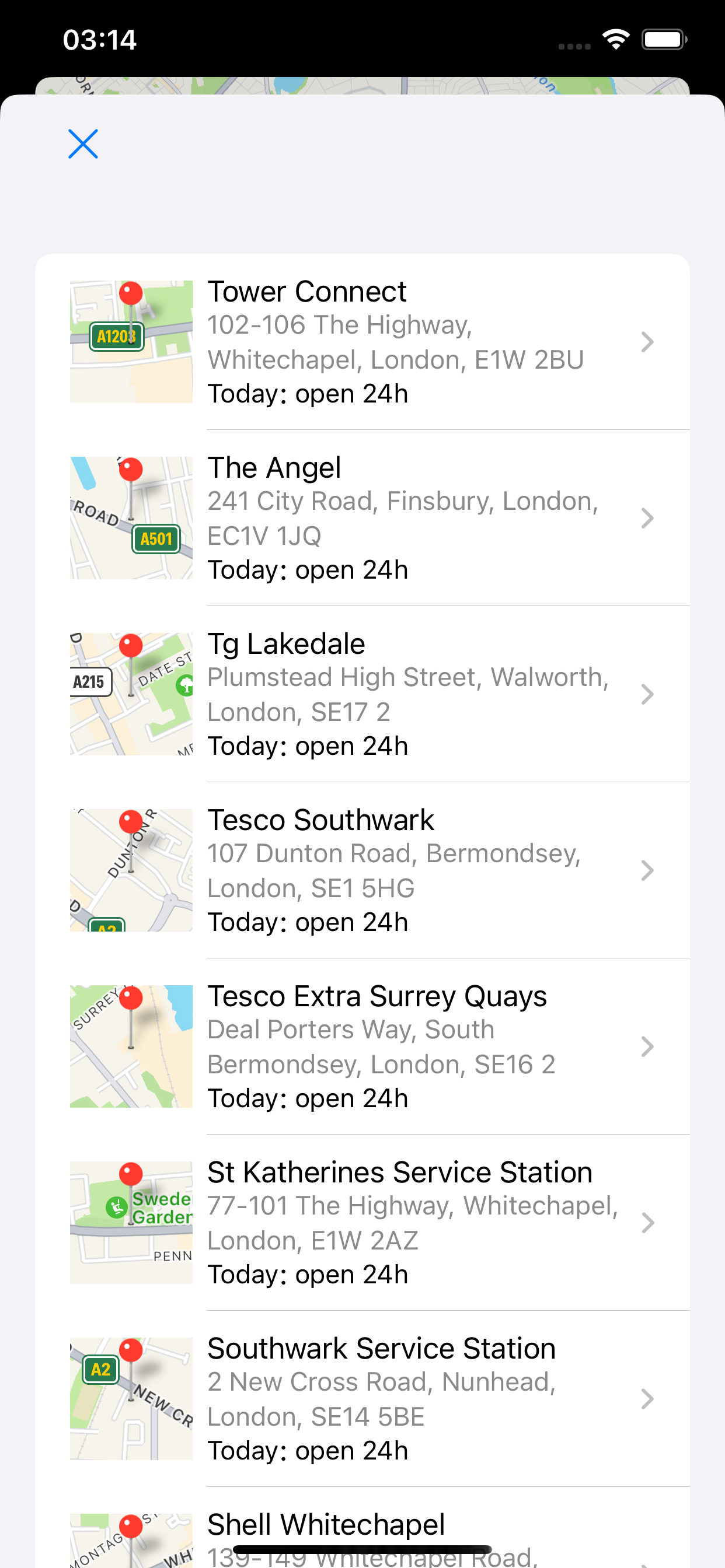 Petrol stations