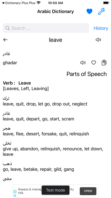 Smart Arabic Dictionary Screenshot