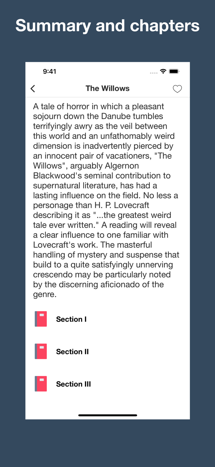 Horror and supernatural stories