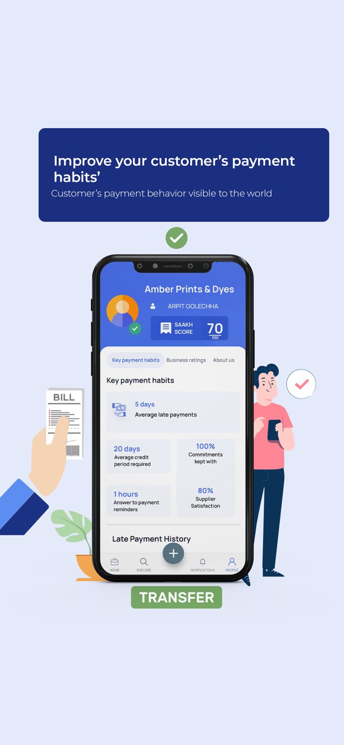 Saakh - An Invoice sharing app