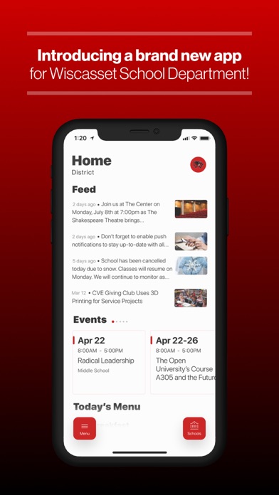 Wiscasset School Department Screenshot