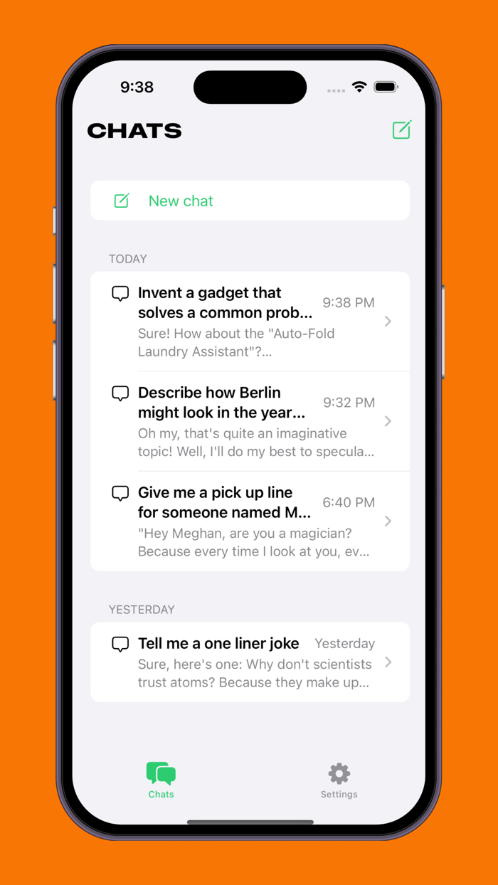 Chatty AI chat assistant