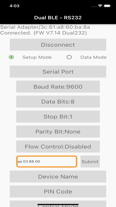 Ble2Serial Screenshot