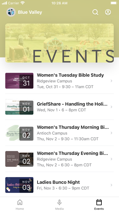 Blue Valley Church Screenshot