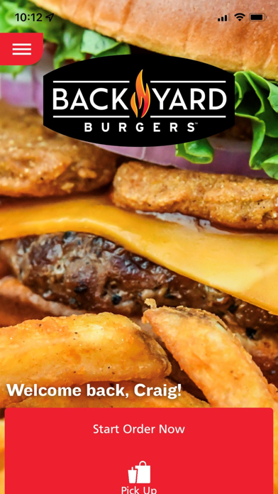Back Yard Burgers App Screenshot