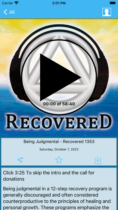 Recovered Podcast Screenshot