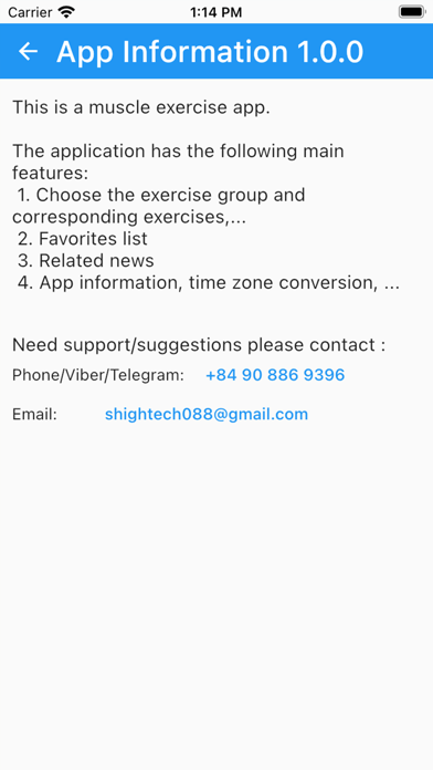 Muscles Exercises Screenshot