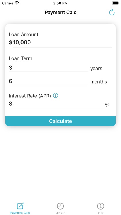 Payment Calculator - Repayment