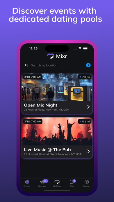 Mixr - Event Dating Pools Screenshot