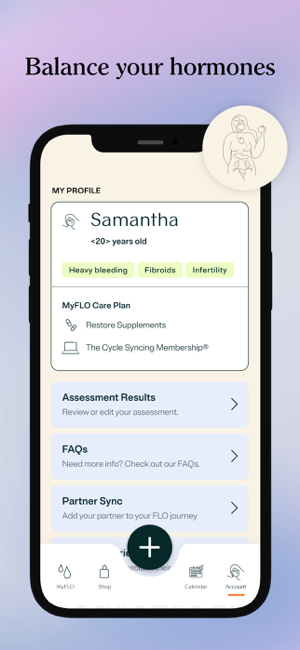‎MyFlo® Period Tracker Calendar Screenshot
