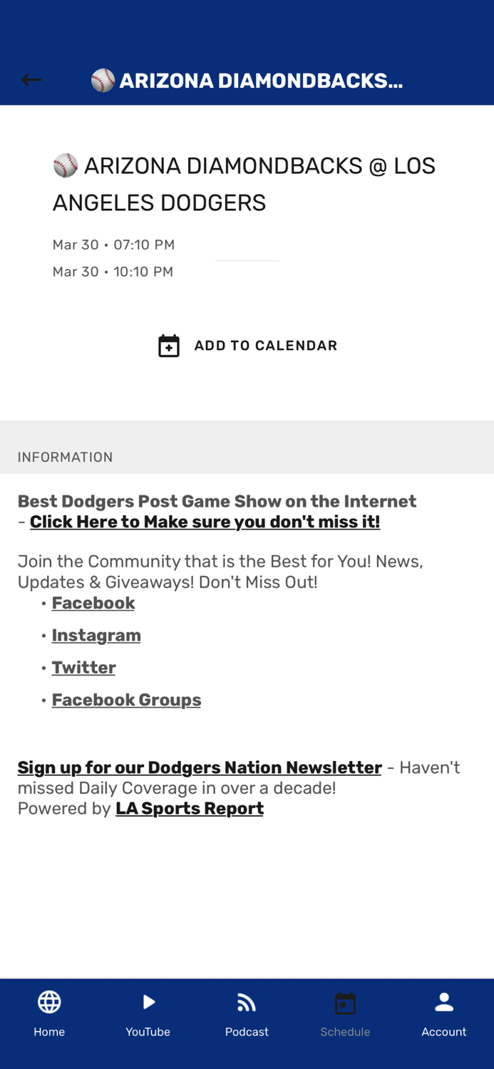 Dodgers Nation Fan App