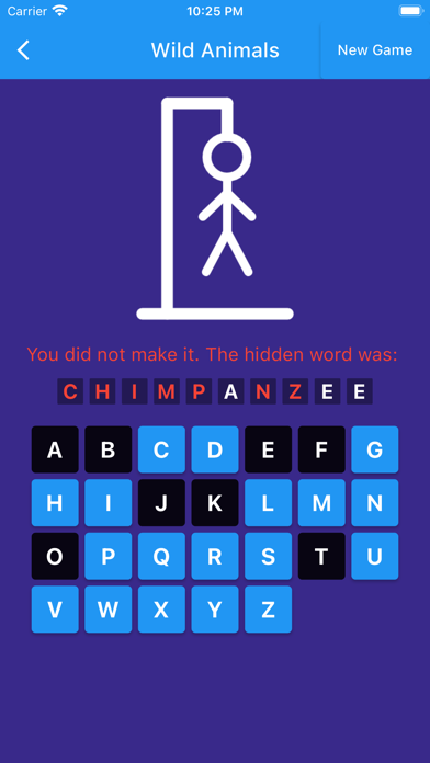 Animals - Hangman Screenshot