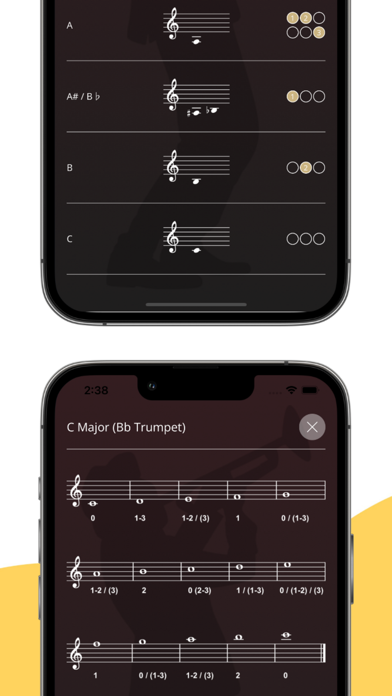 Trumpet Fingering Chart Screenshot