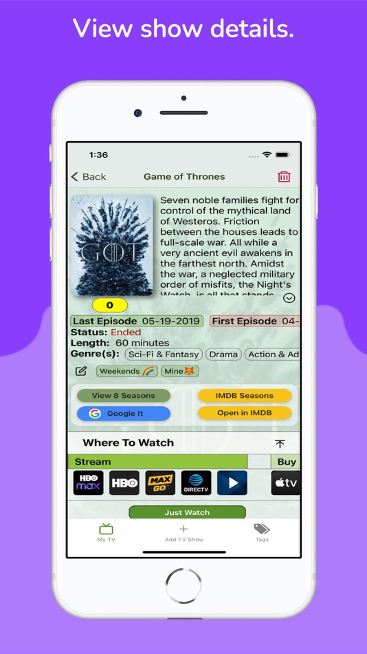 #4. The TV Tracker (iOS) 由: Mark Mccoid