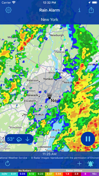 Rain Alarm Pro Weather Radar Screenshot