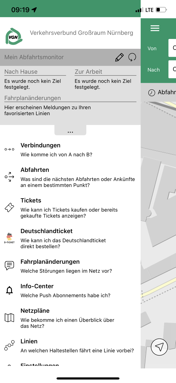 VGN Fahrplan and Tickets