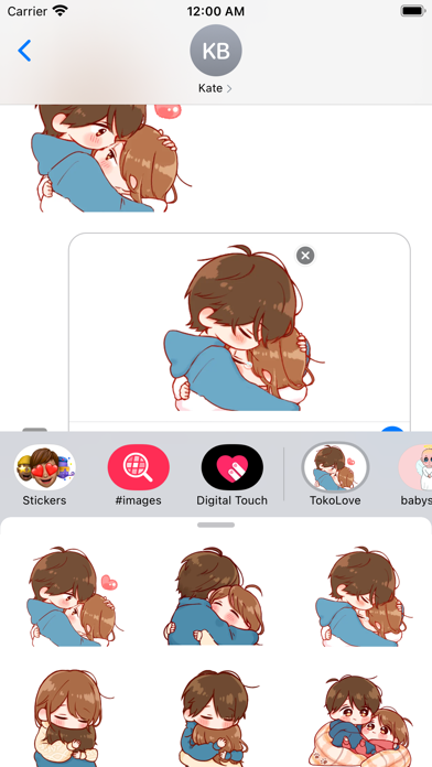Cute Toko Love Stickers Pack Screenshot