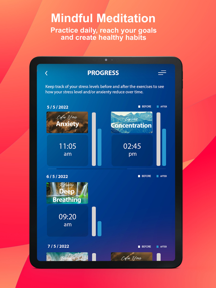 Guided Breathing Exercises App