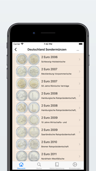 Münzen Datenbank Screenshot