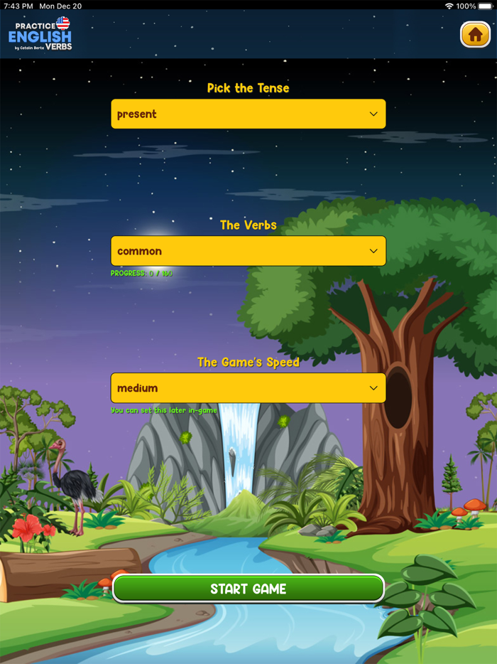 Learn English Verbs Game Extra