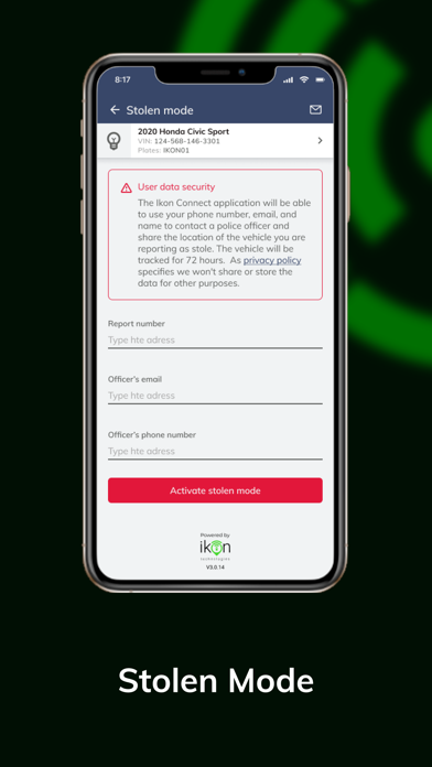 Vanguard Kia Connect Screenshot