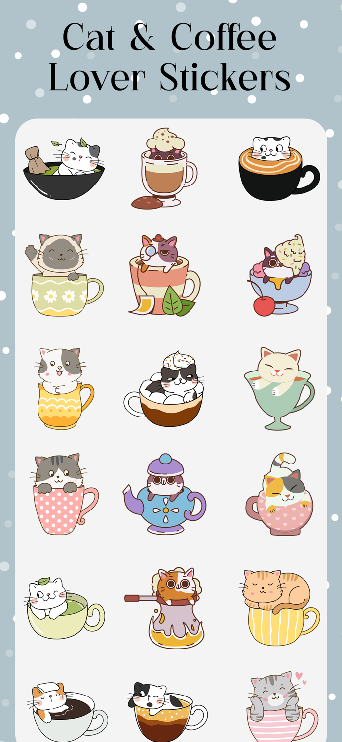 Cats and Coffee Lovers Sticker