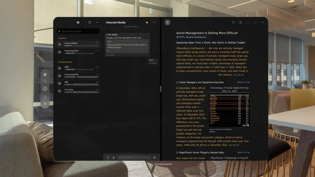 Bloomberg Pro for Vision screenshot 5