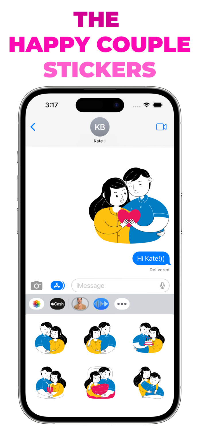 The Happy Couple stickers