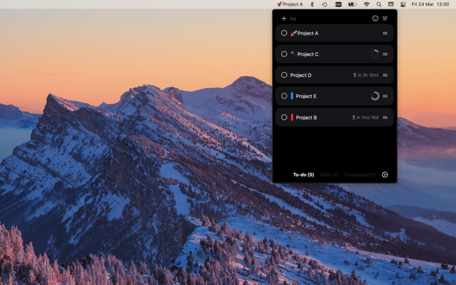 ‎MenuBarTodoList Screenshot