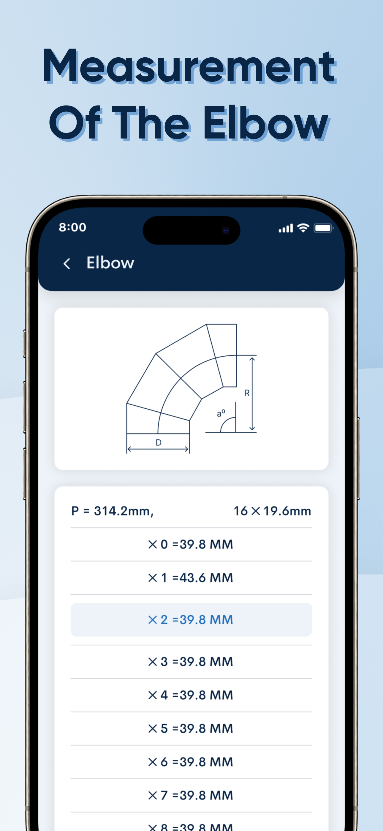 Elbow - Flat Pattern
