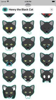 henry the black cat stickers iphone screenshot 2