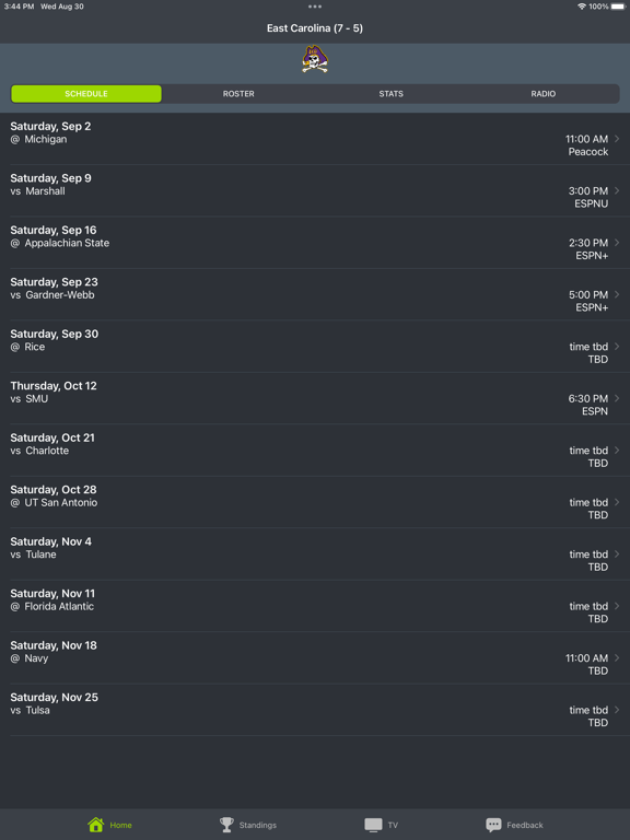 Screenshot #4 pour East Carolina Football App