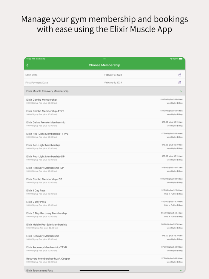 Elixir Muscle Recovery Member