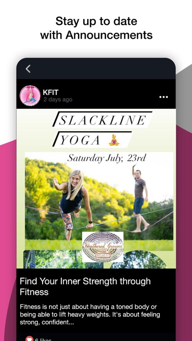 KFIT Boutique Fitness Screenshot