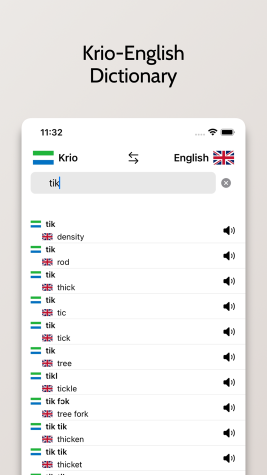 #4. Krio-English Dictionary (iOS) Podle: FB PUBLISHING LLC