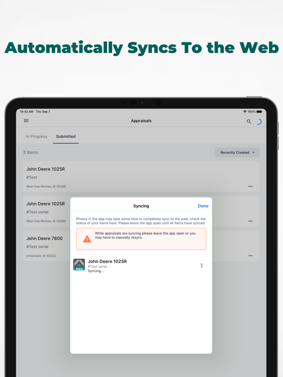 Tractor Zoom Pro iPad screenshot 1 - Productivity app