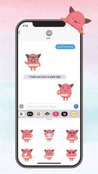 Cute Kawaii Stickers iMessageのおすすめ画像4